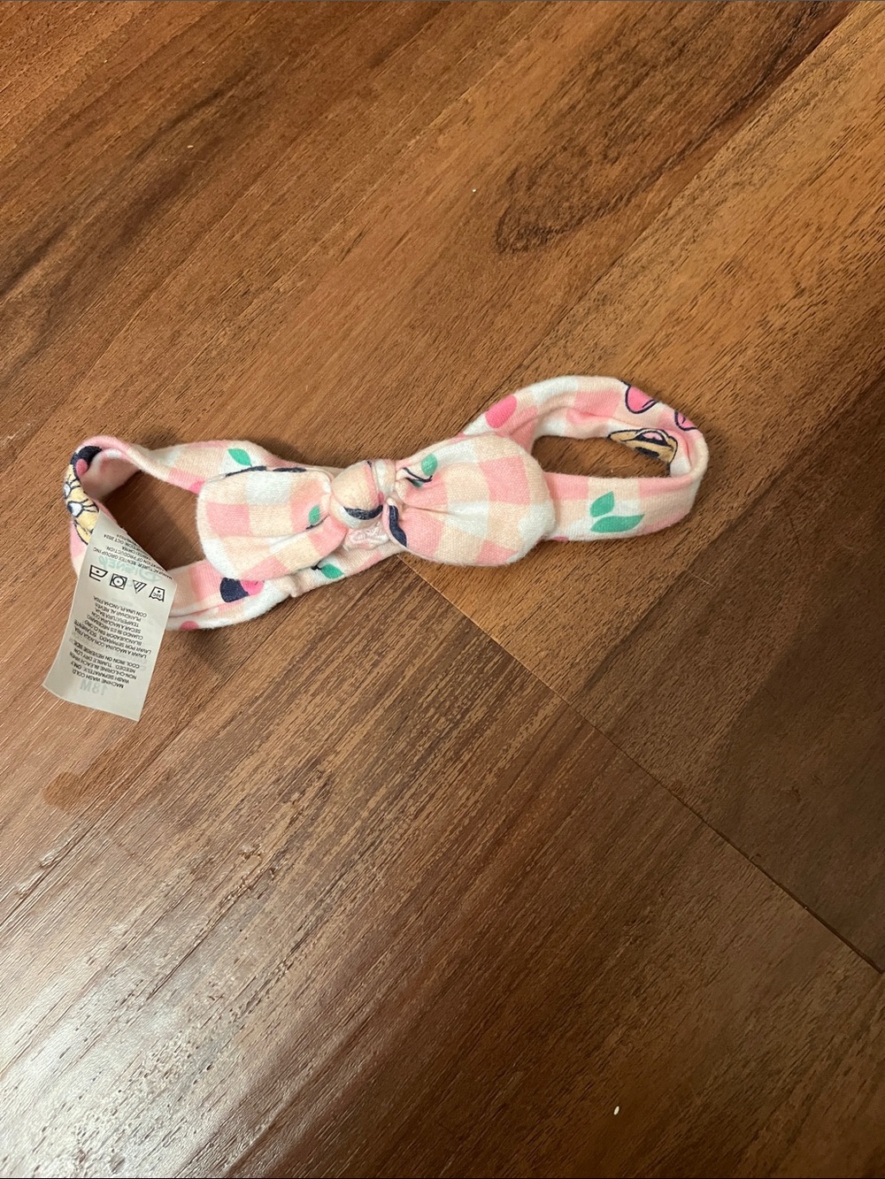 Pink Plaid Knot Bow Headband for Kids
